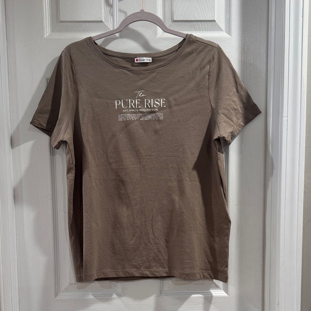 Street One "The Pure Rise" Bark Brown Graphic Tee